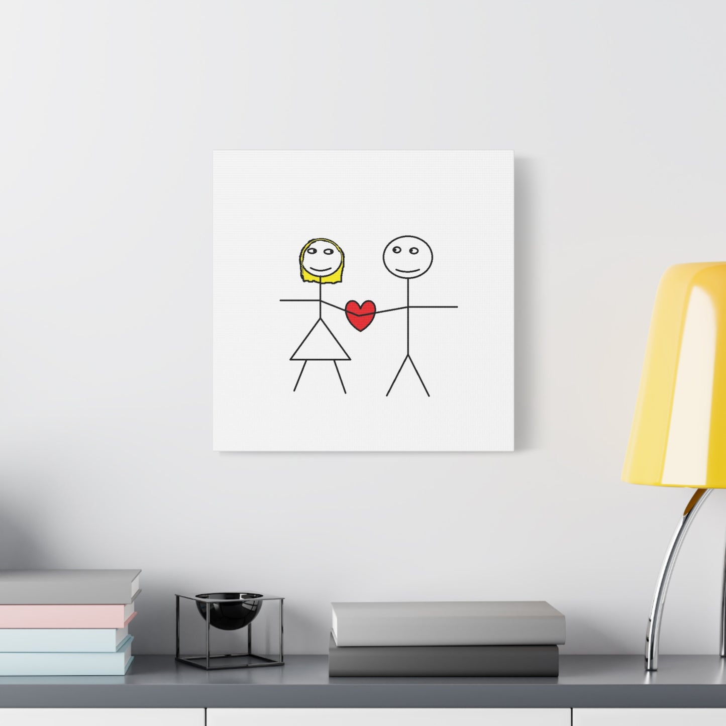 Canvas Print - Stickman Couple 'Bad Couple'