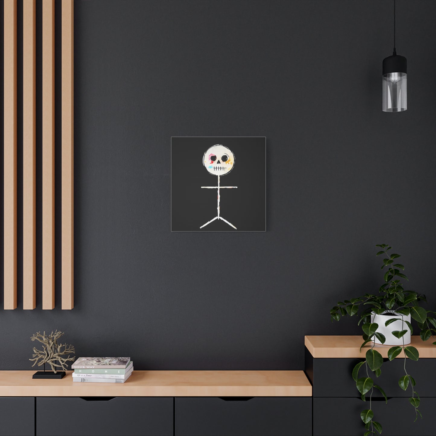 Canvas Print - Spooky Skeleton Stickman