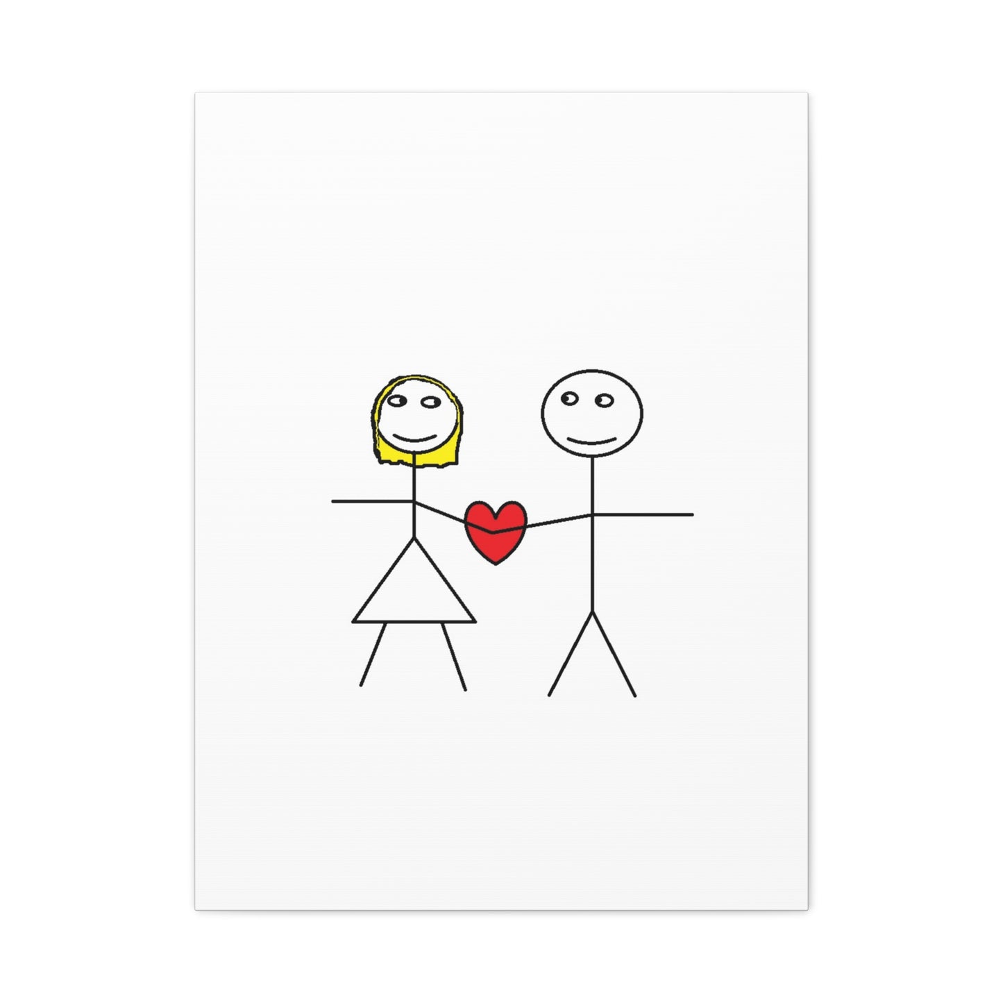 Canvas Print - Stickman Couple 'Bad Couple'