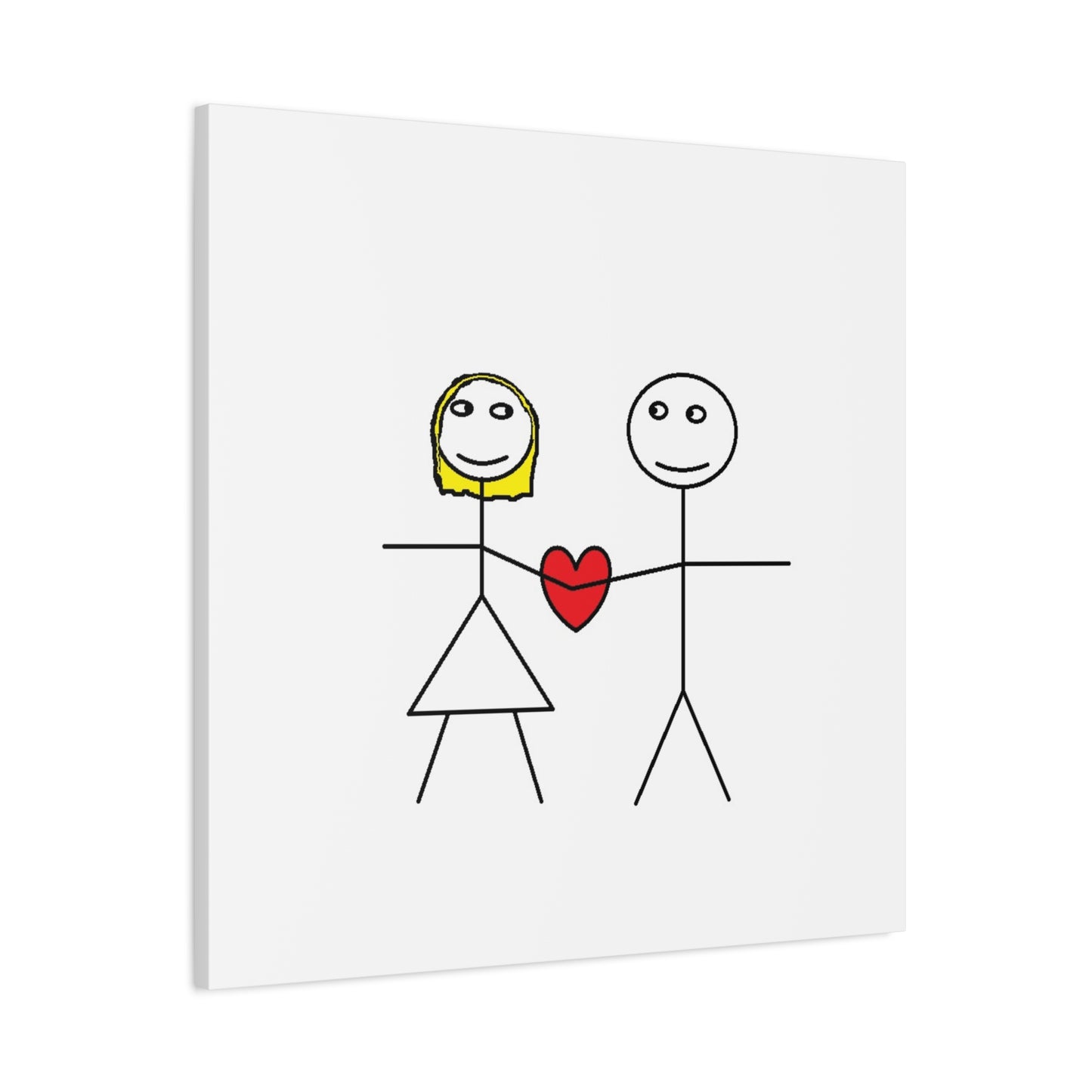 Canvas Print - Stickman Couple 'Bad Couple'