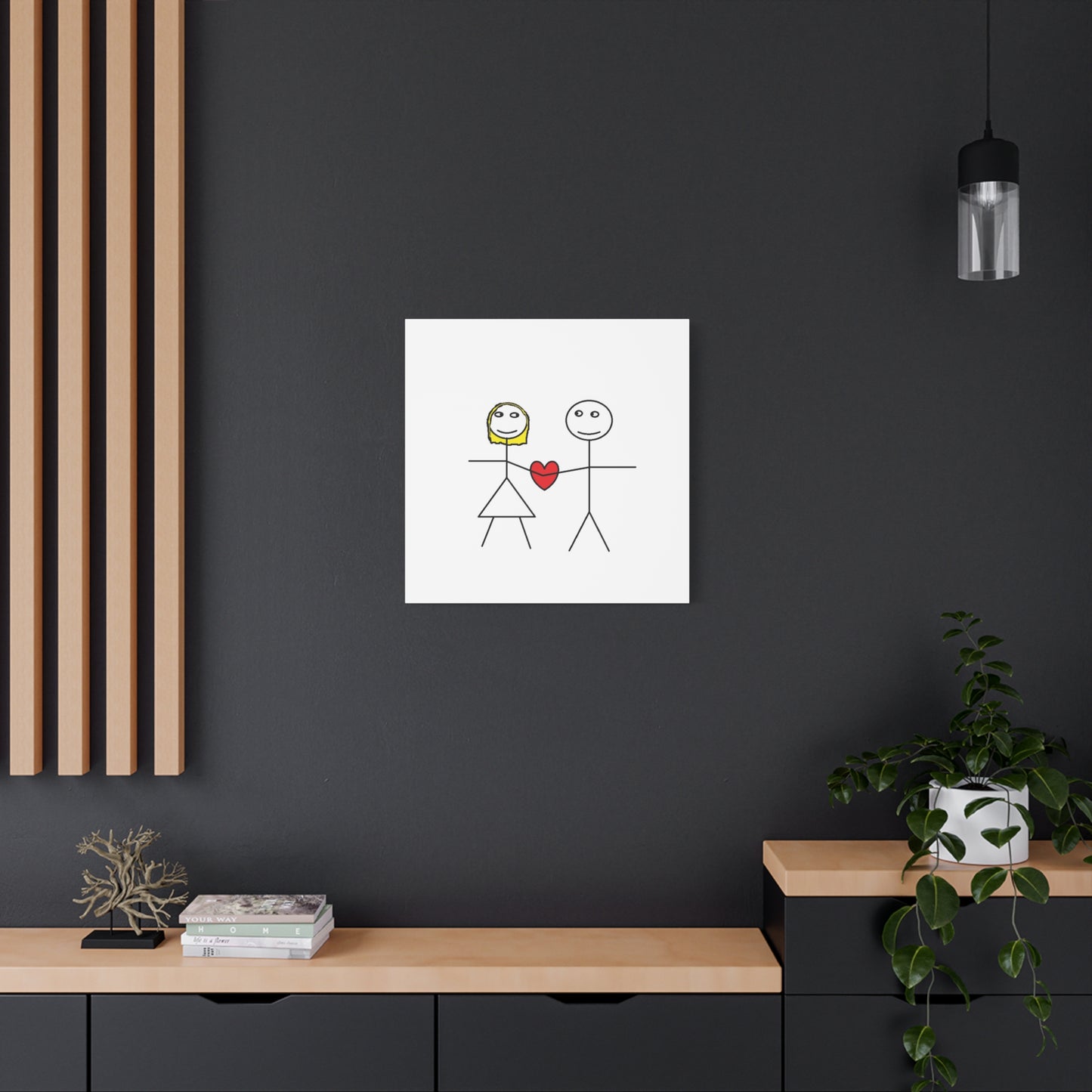 Canvas Print - Stickman Couple 'Bad Couple'