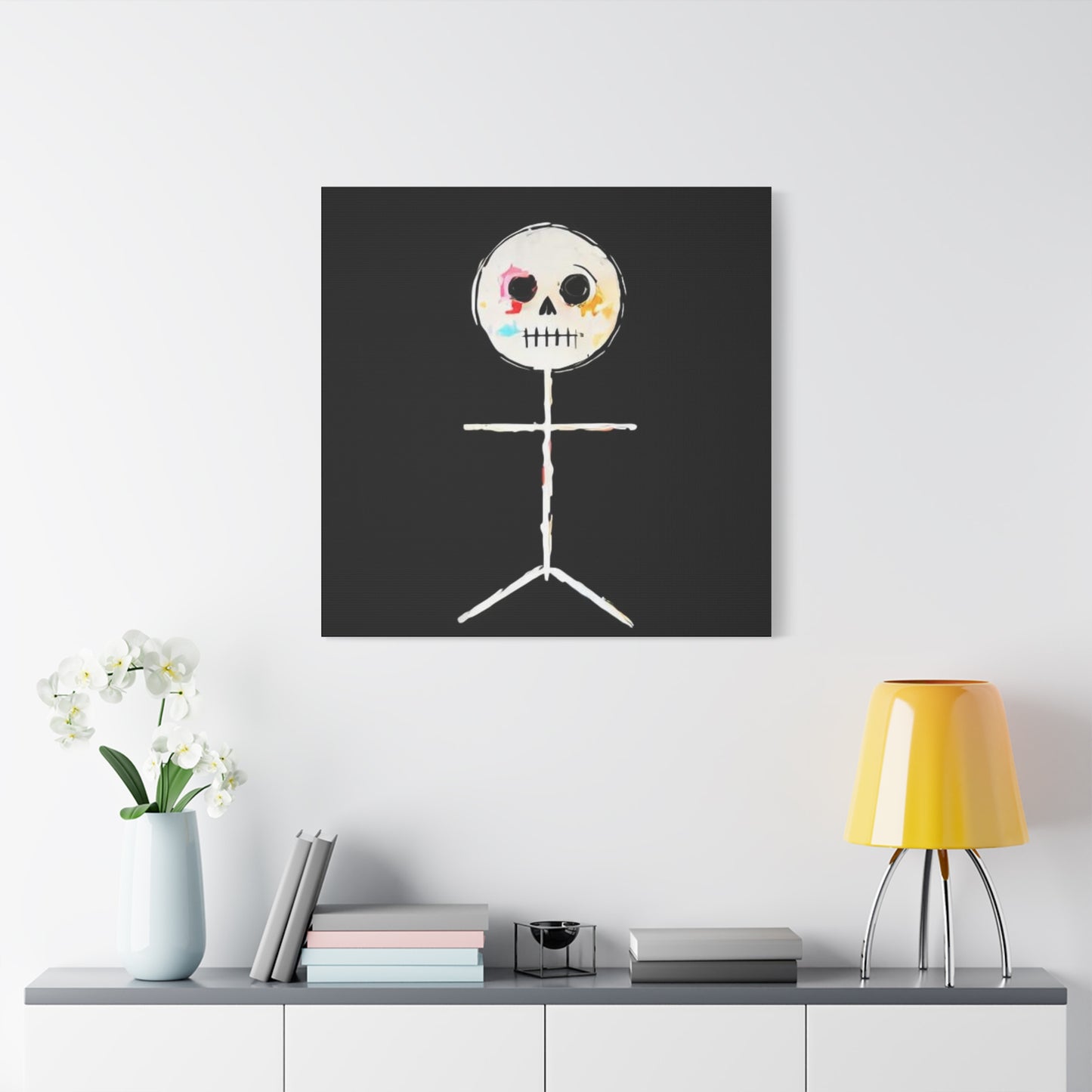 Canvas Print - Spooky Skeleton Stickman