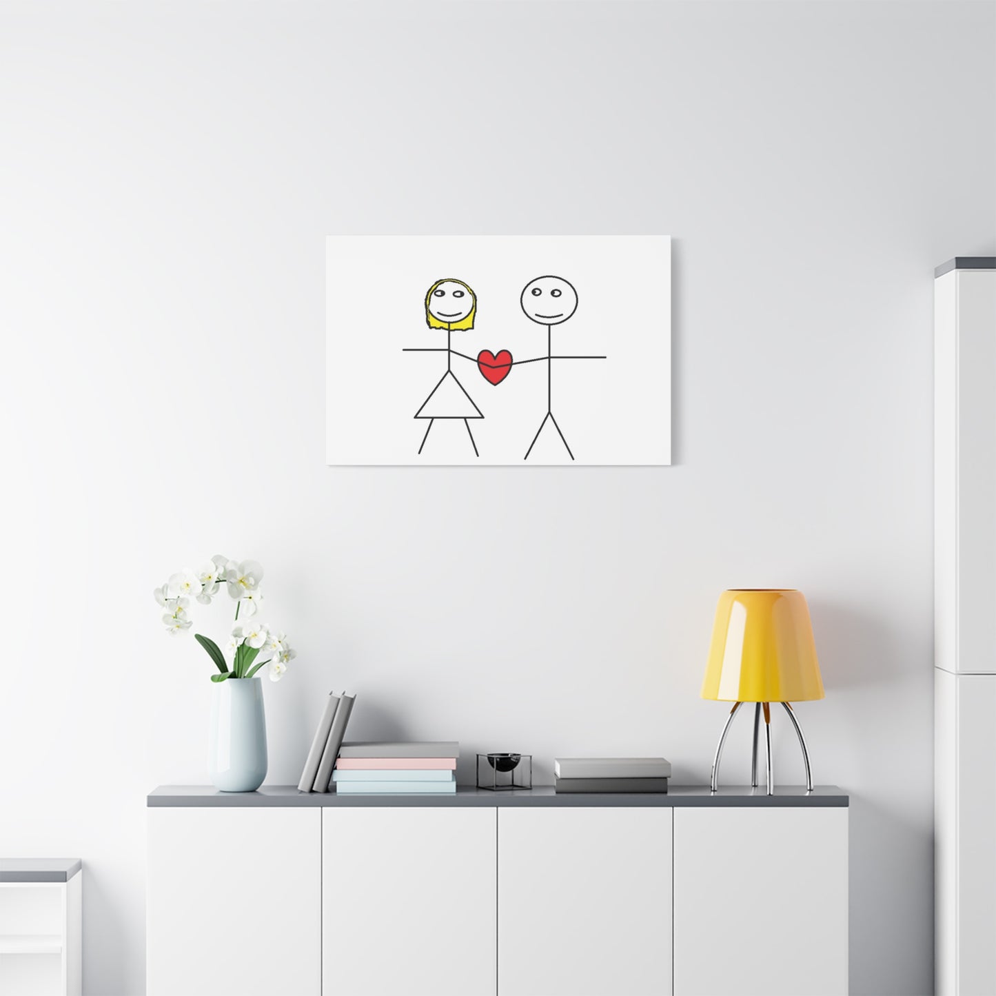 Canvas Print - Stickman Couple 'Bad Couple'