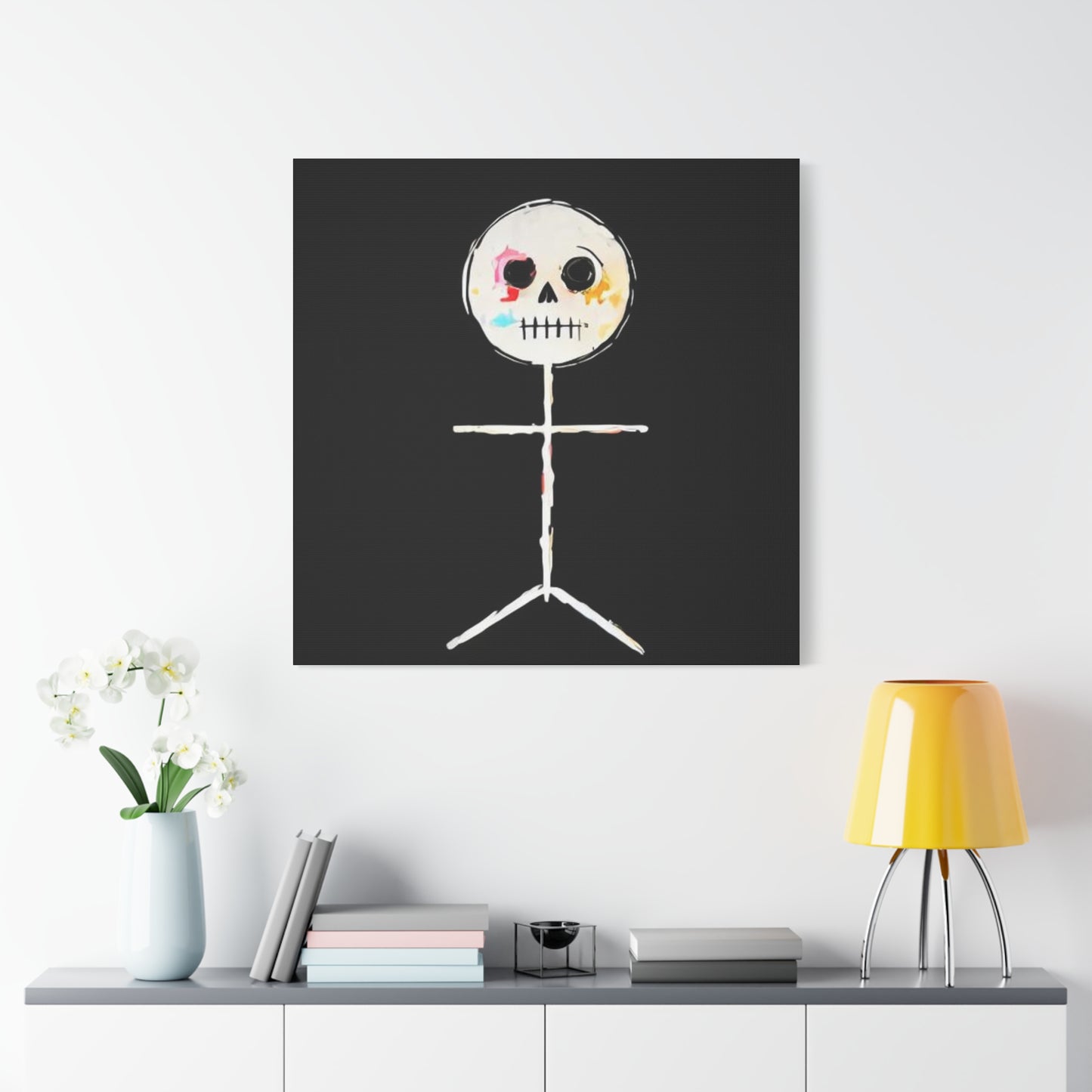 Canvas Print - Spooky Skeleton Stickman