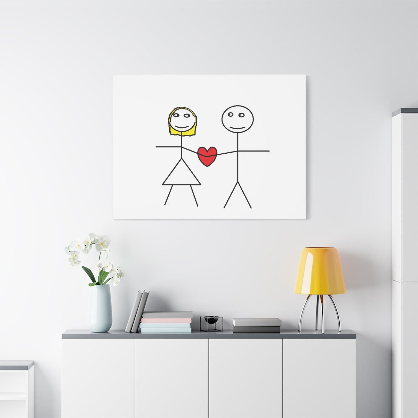 Canvas Print - Stickman Couple 'Bad Couple'