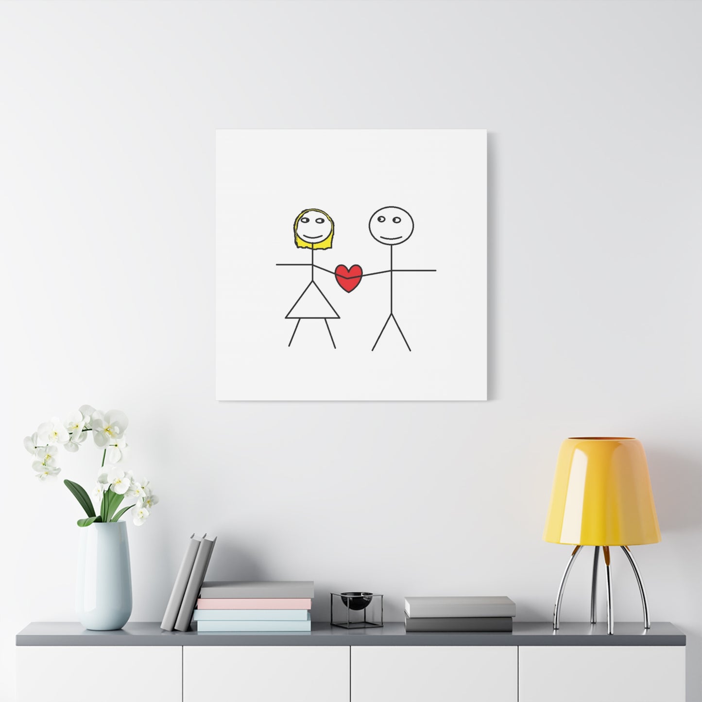 Canvas Print - Stickman Couple 'Bad Couple'