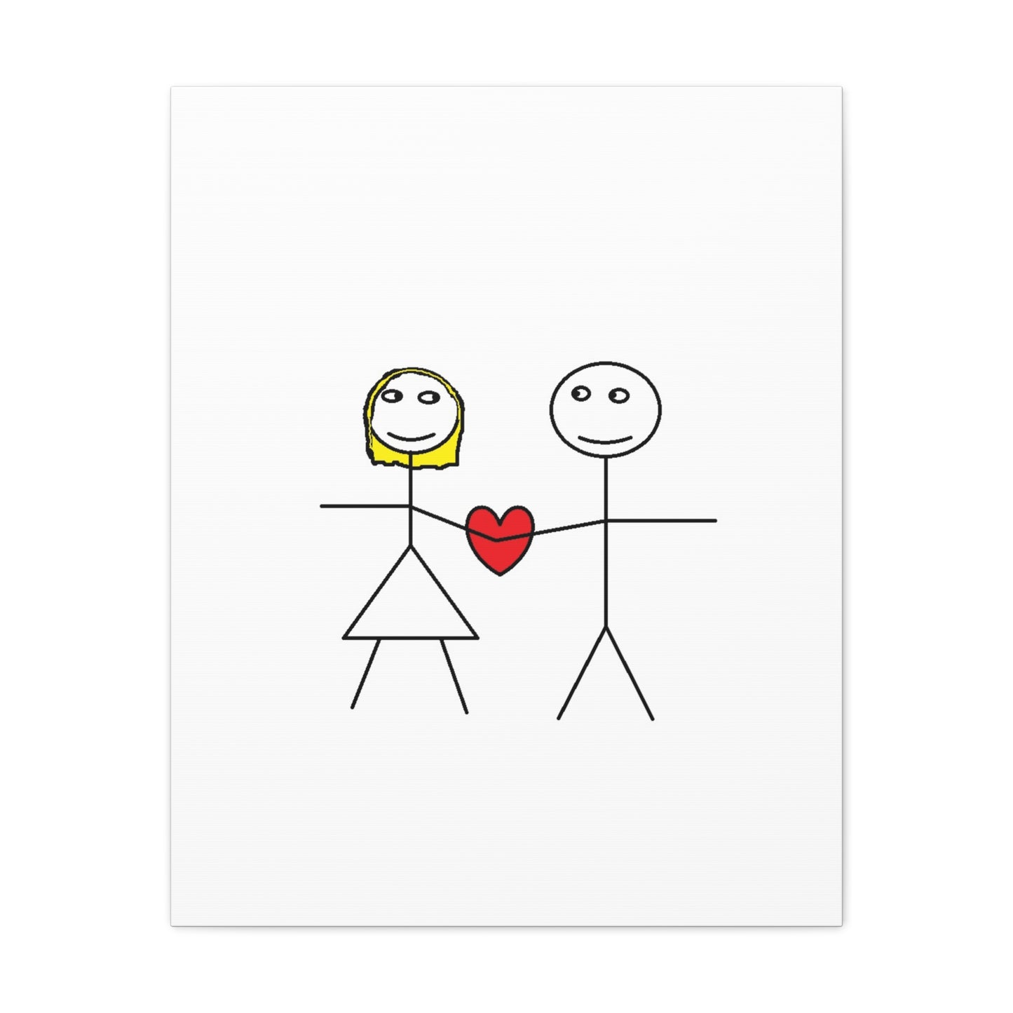 Canvas Print - Stickman Couple 'Bad Couple'