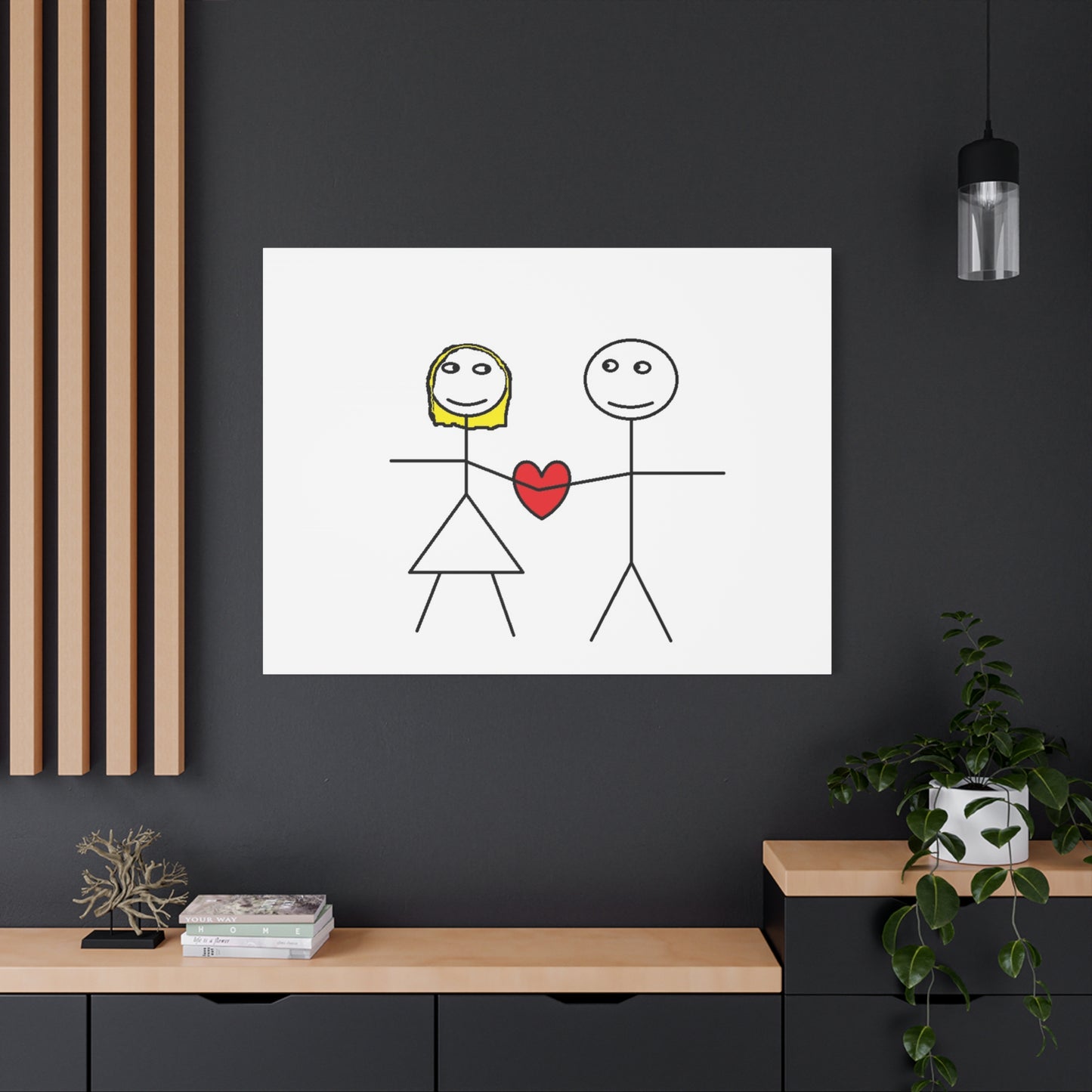 Canvas Print - Stickman Couple 'Bad Couple'