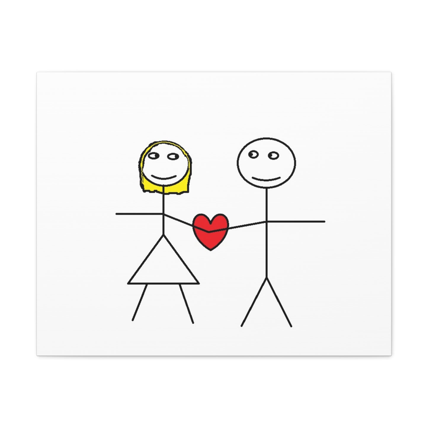 Canvas Print - Stickman Couple 'Bad Couple'