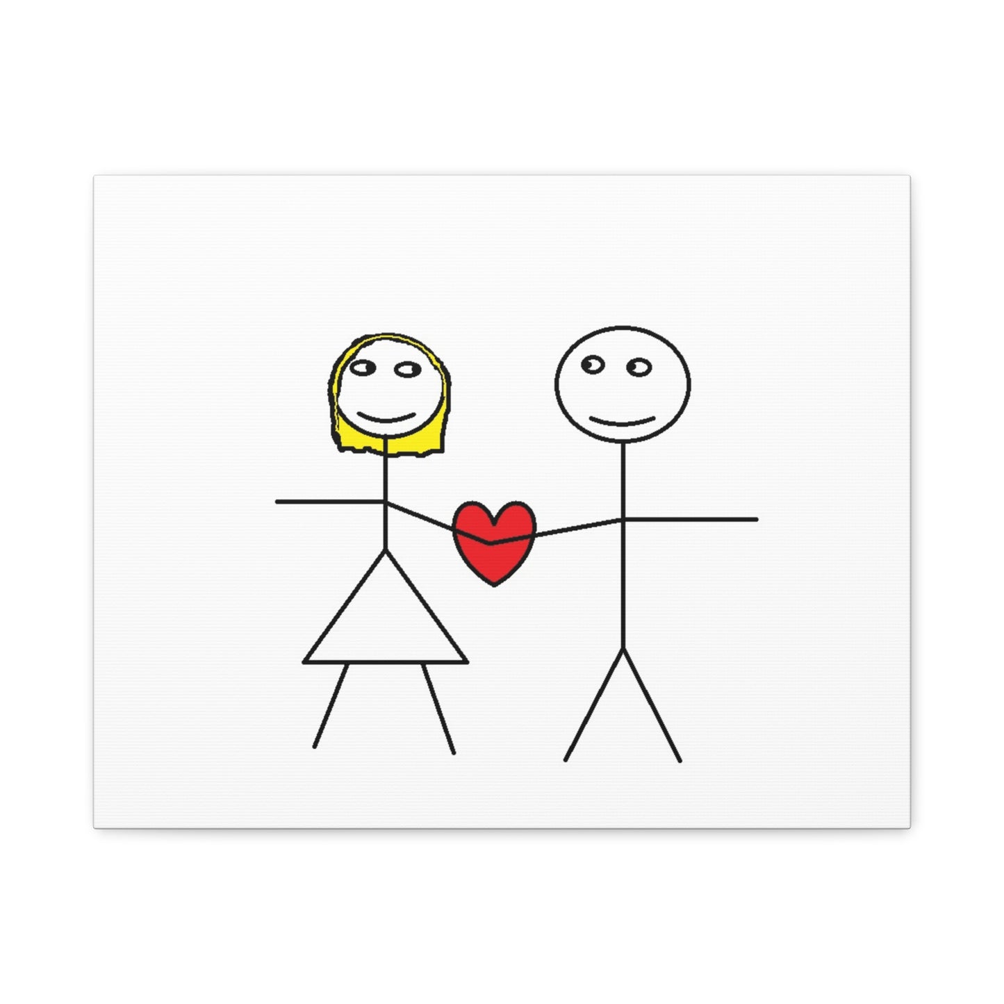 Canvas Print - Stickman Couple 'Bad Couple'