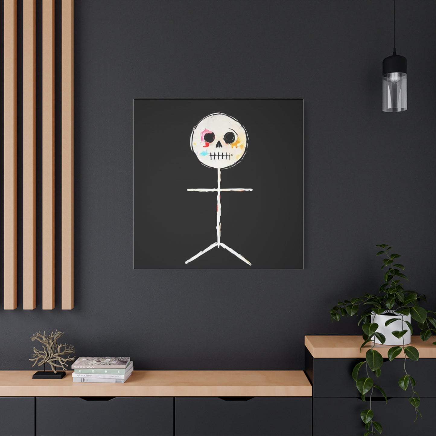 Canvas Print - Spooky Skeleton Stickman