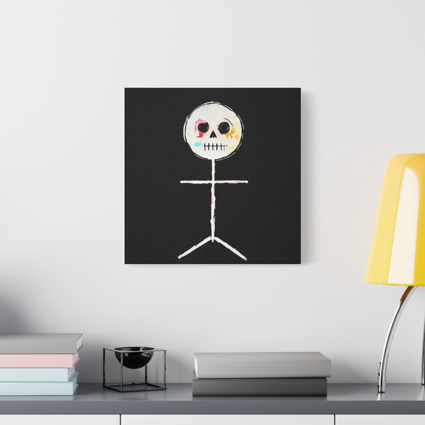 Canvas Print - Spooky Skeleton Stickman