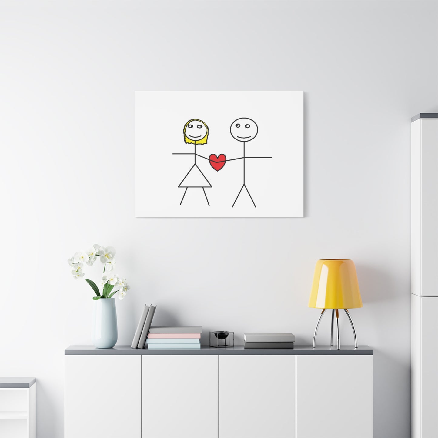 Canvas Print - Stickman Couple 'Bad Couple'