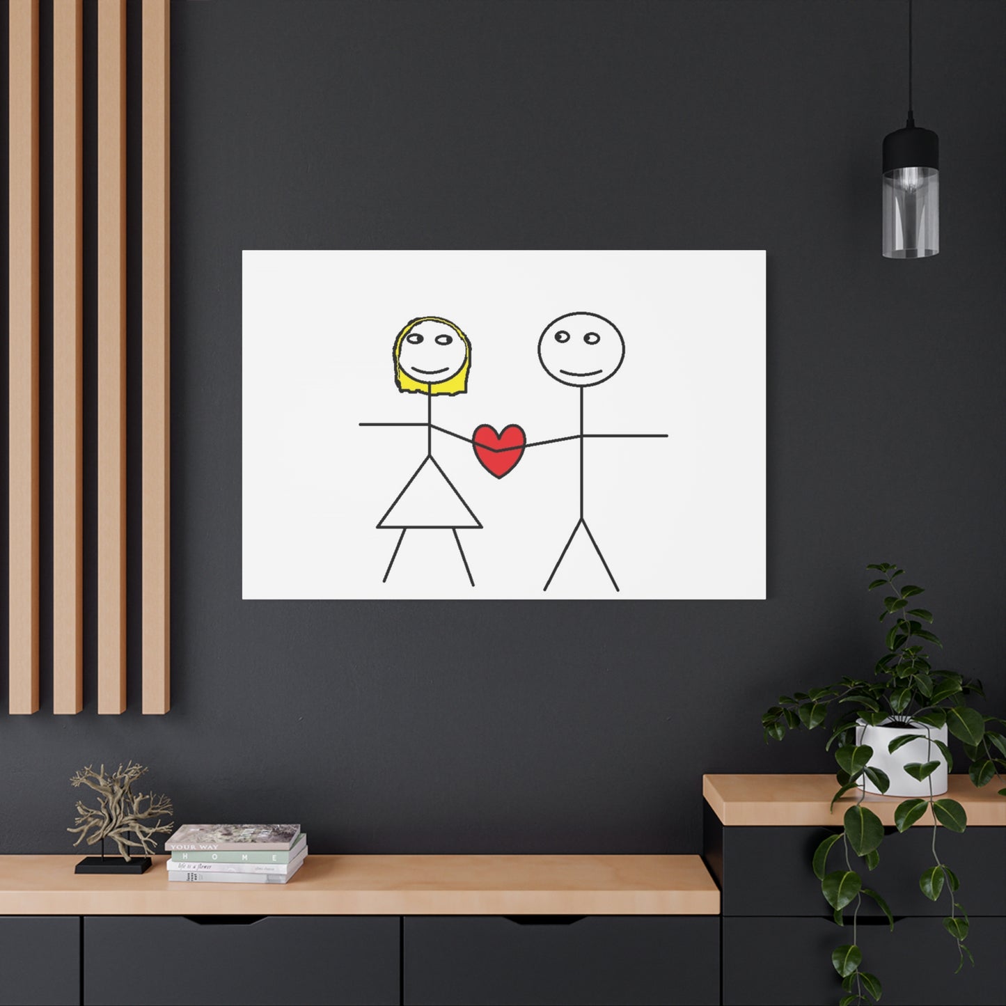 Canvas Print - Stickman Couple 'Bad Couple'