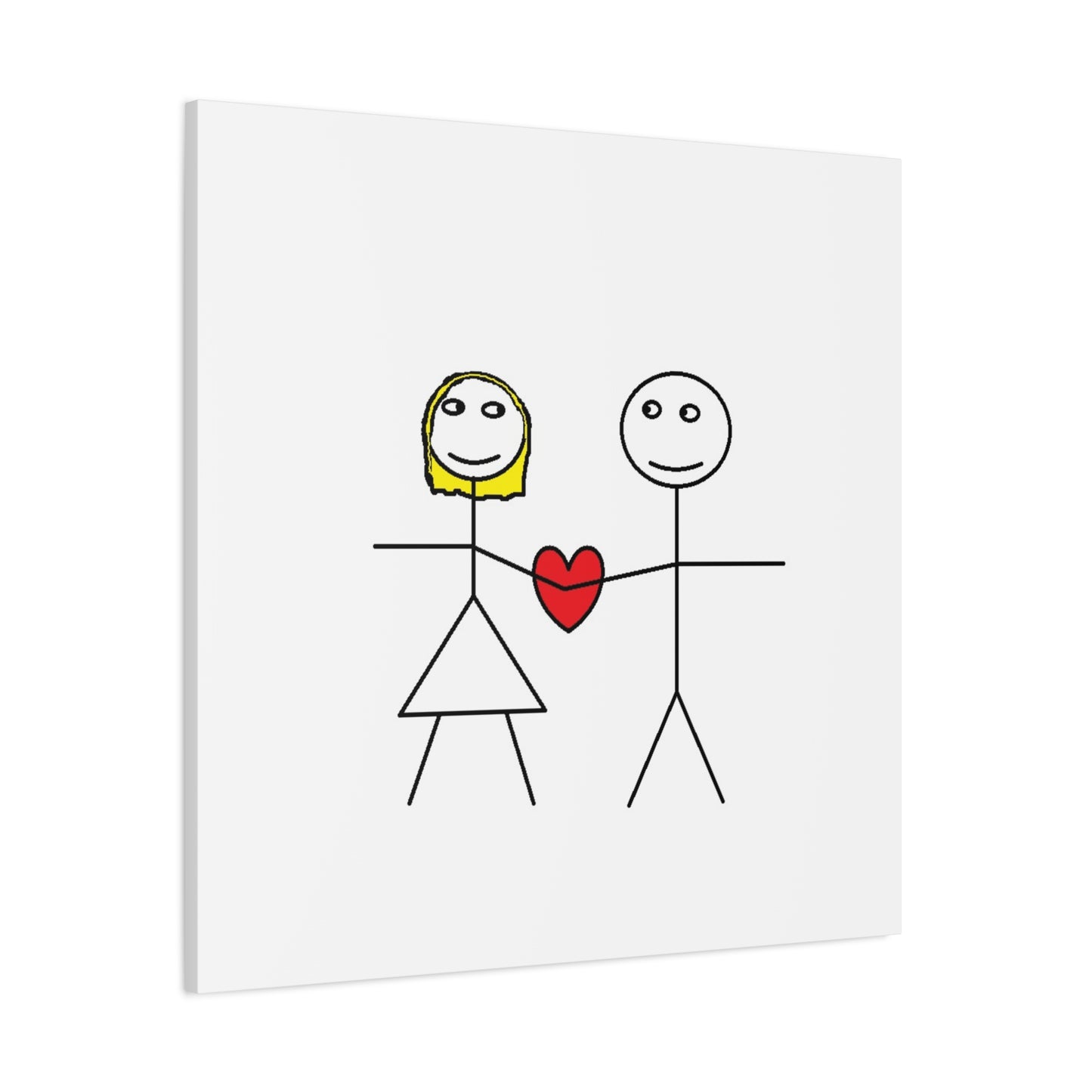 Canvas Print - Stickman Couple 'Bad Couple'