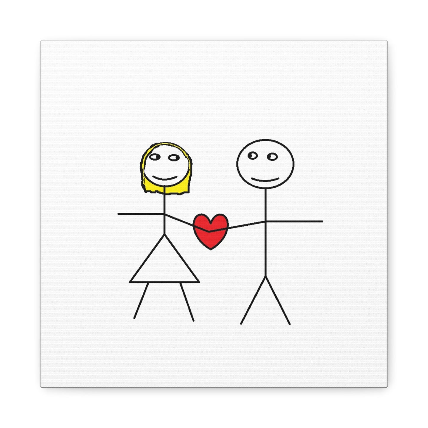 Canvas Print - Stickman Couple 'Bad Couple'