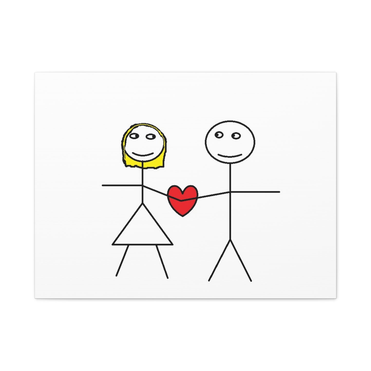 Canvas Print - Stickman Couple 'Bad Couple'