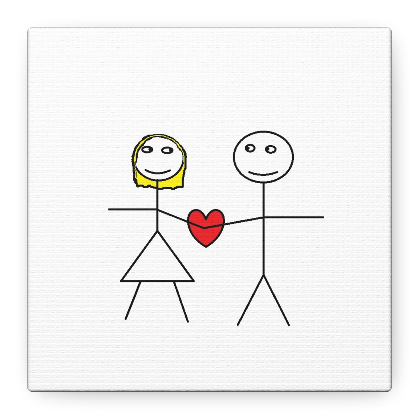 Canvas Print - Stickman Couple 'Bad Couple'