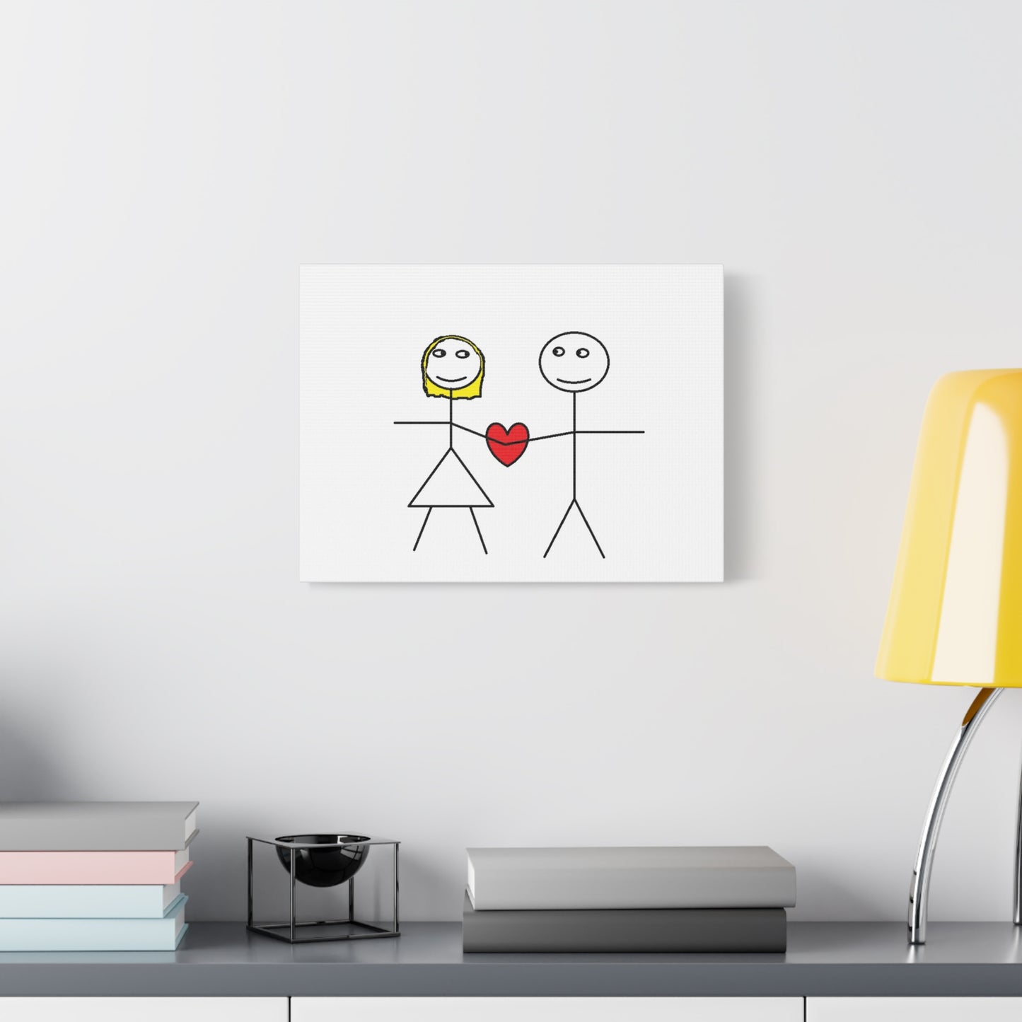 Canvas Print - Stickman Couple 'Bad Couple'