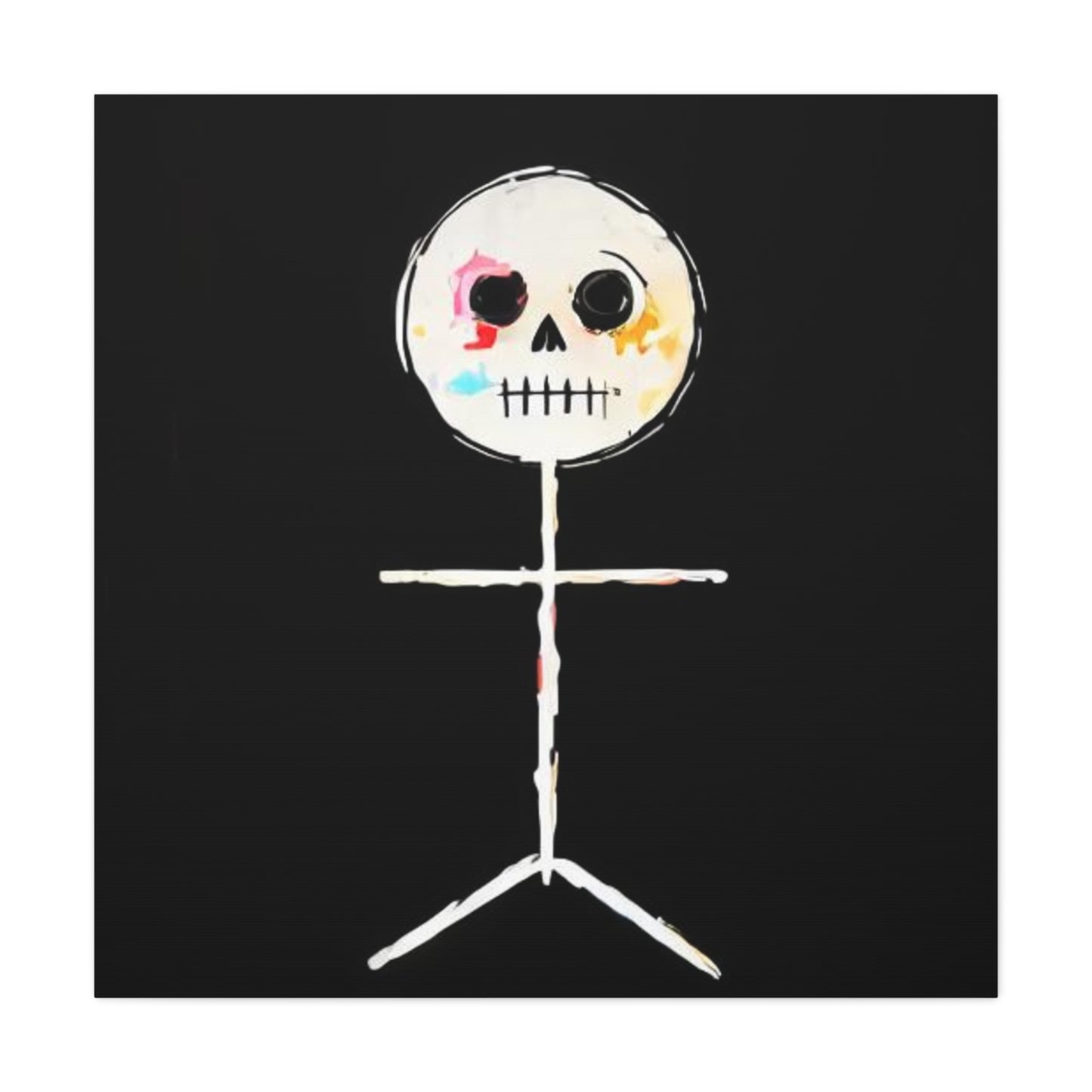 Canvas Print - Spooky Skeleton Stickman