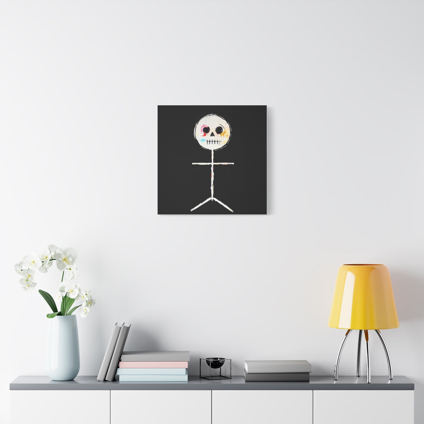 Canvas Print - Spooky Skeleton Stickman