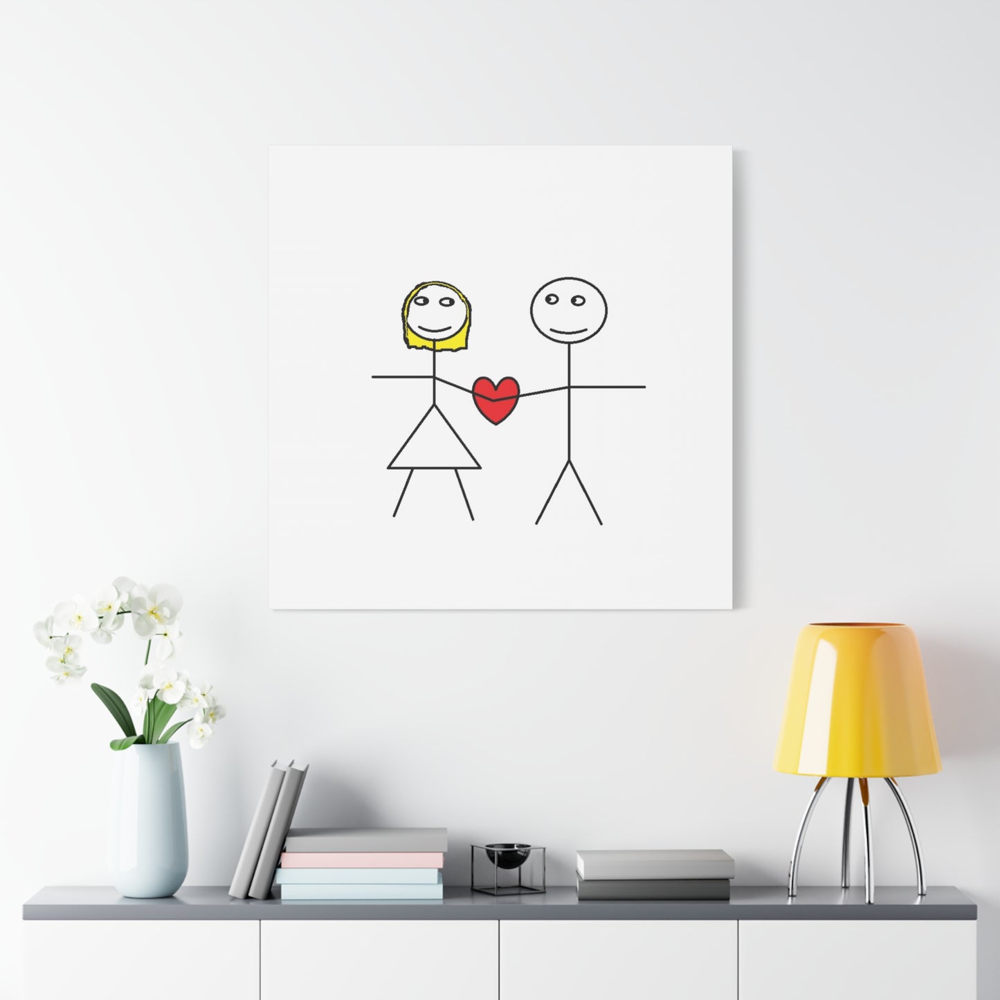 Canvas Print - Stickman Couple 'Bad Couple'