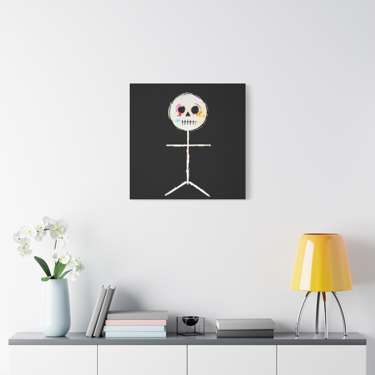 Canvas Print - Spooky Skeleton Stickman