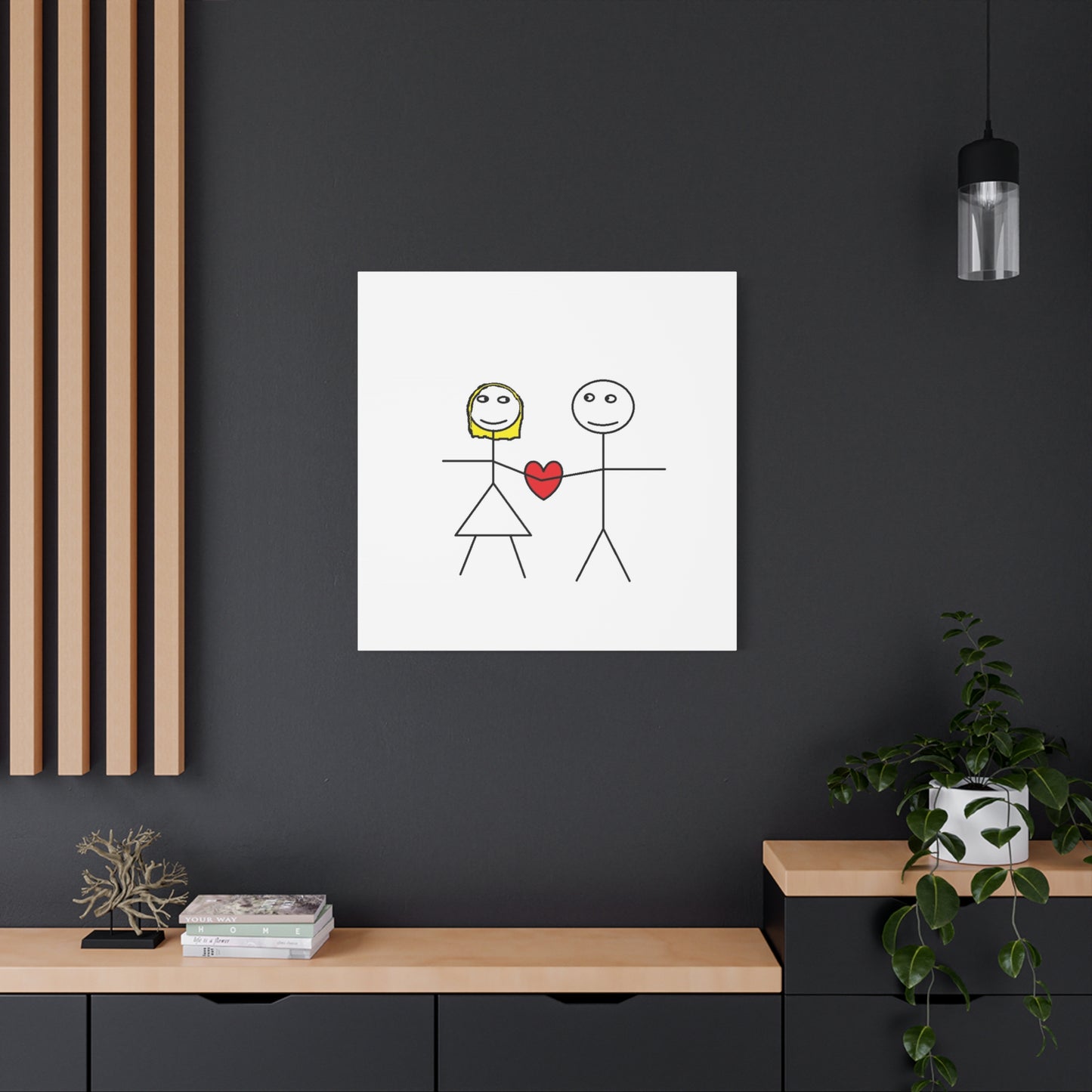 Canvas Print - Stickman Couple 'Bad Couple'