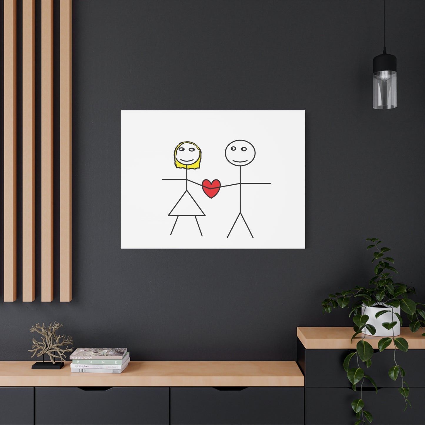 Canvas Print - Stickman Couple 'Bad Couple'