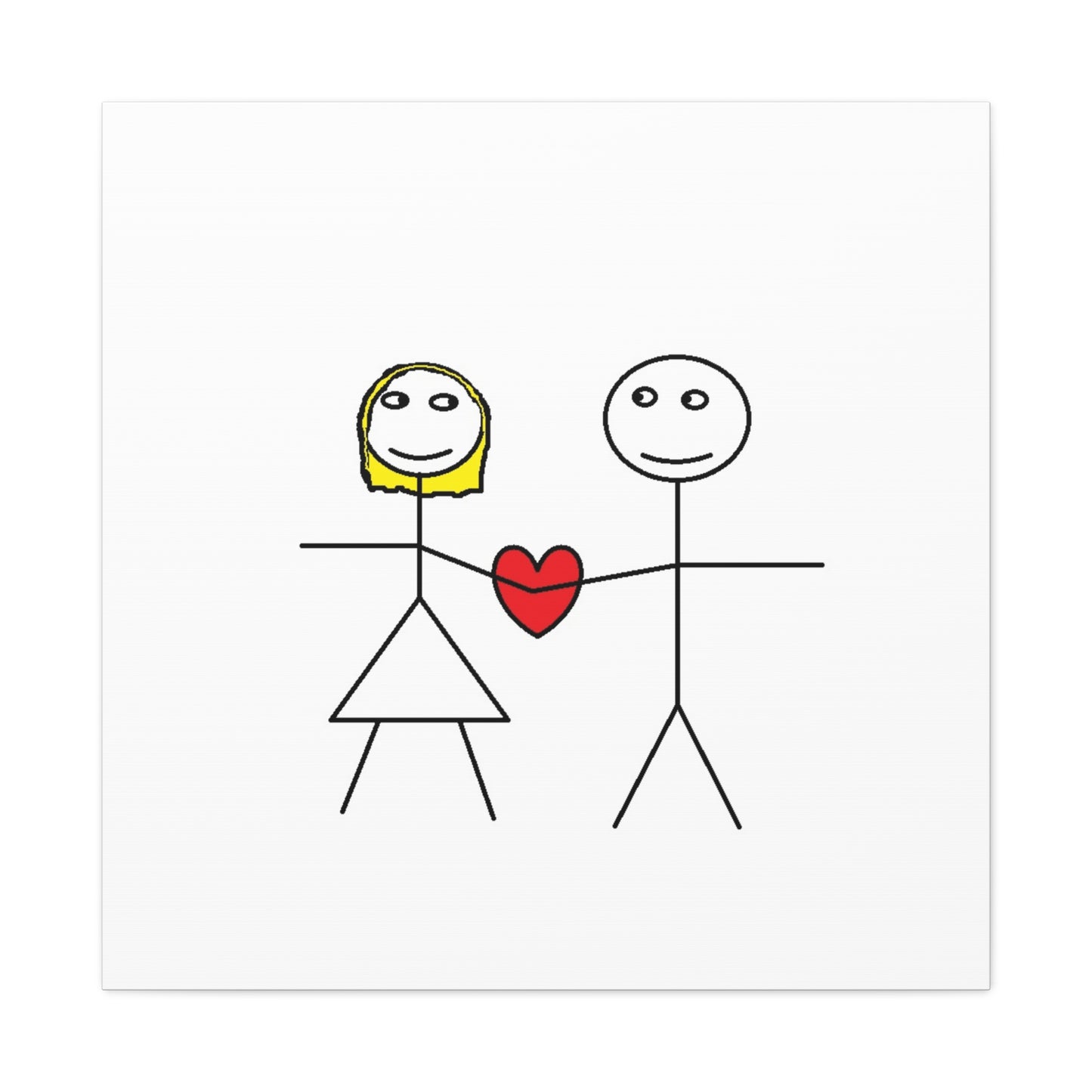 Canvas Print - Stickman Couple 'Bad Couple'