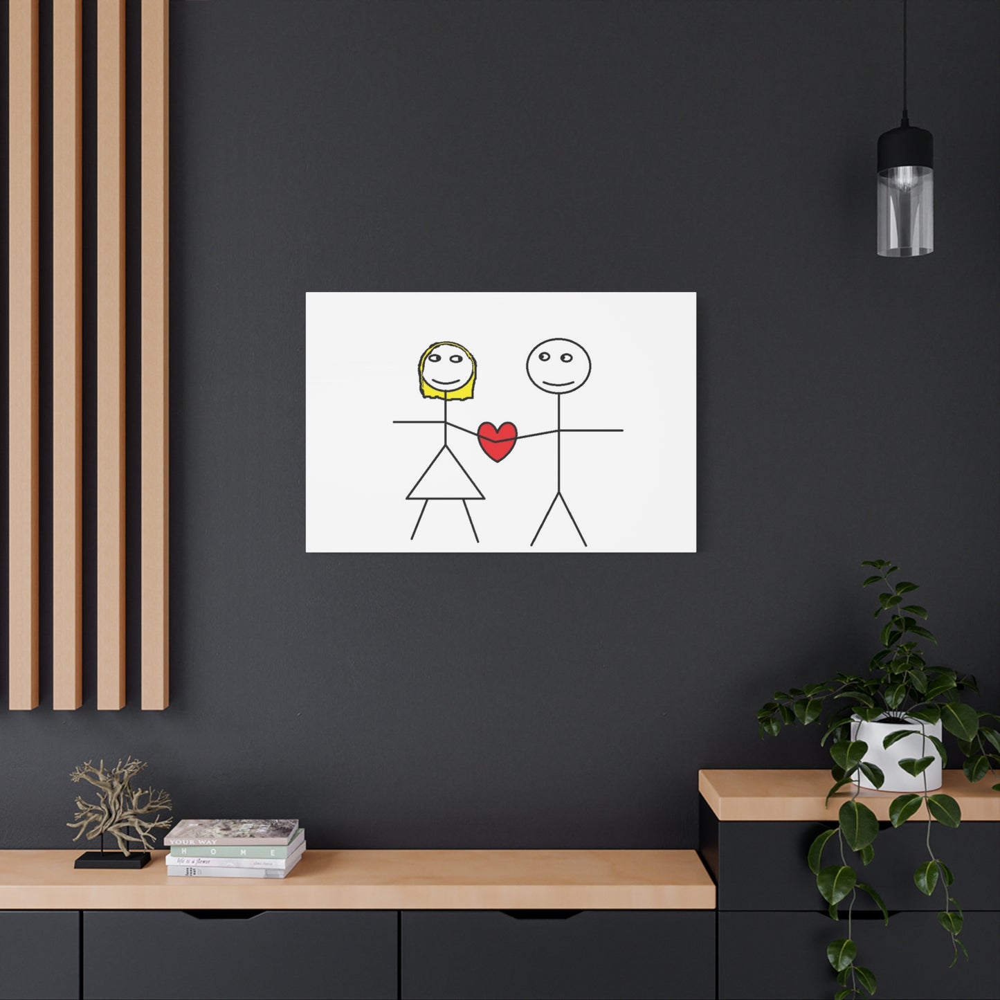 Canvas Print - Stickman Couple 'Bad Couple'