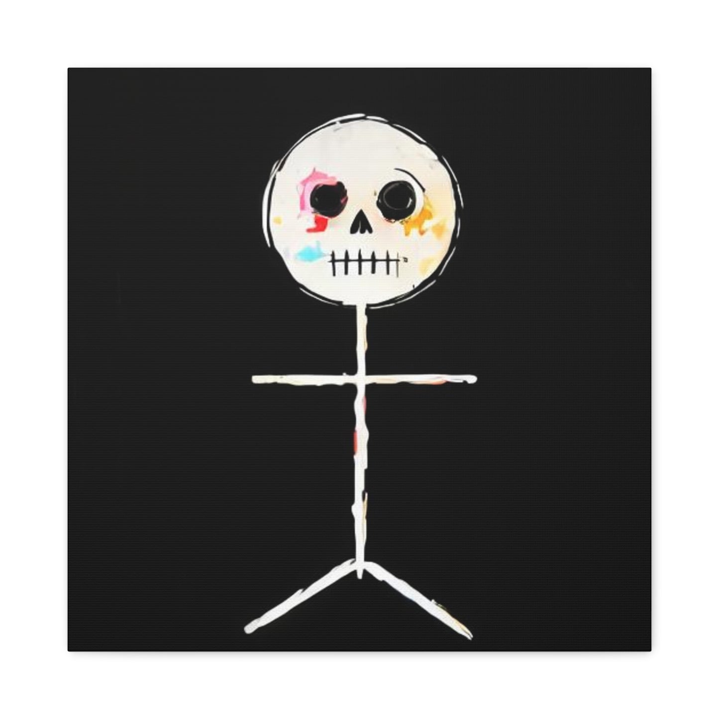 Canvas Print - Spooky Skeleton Stickman