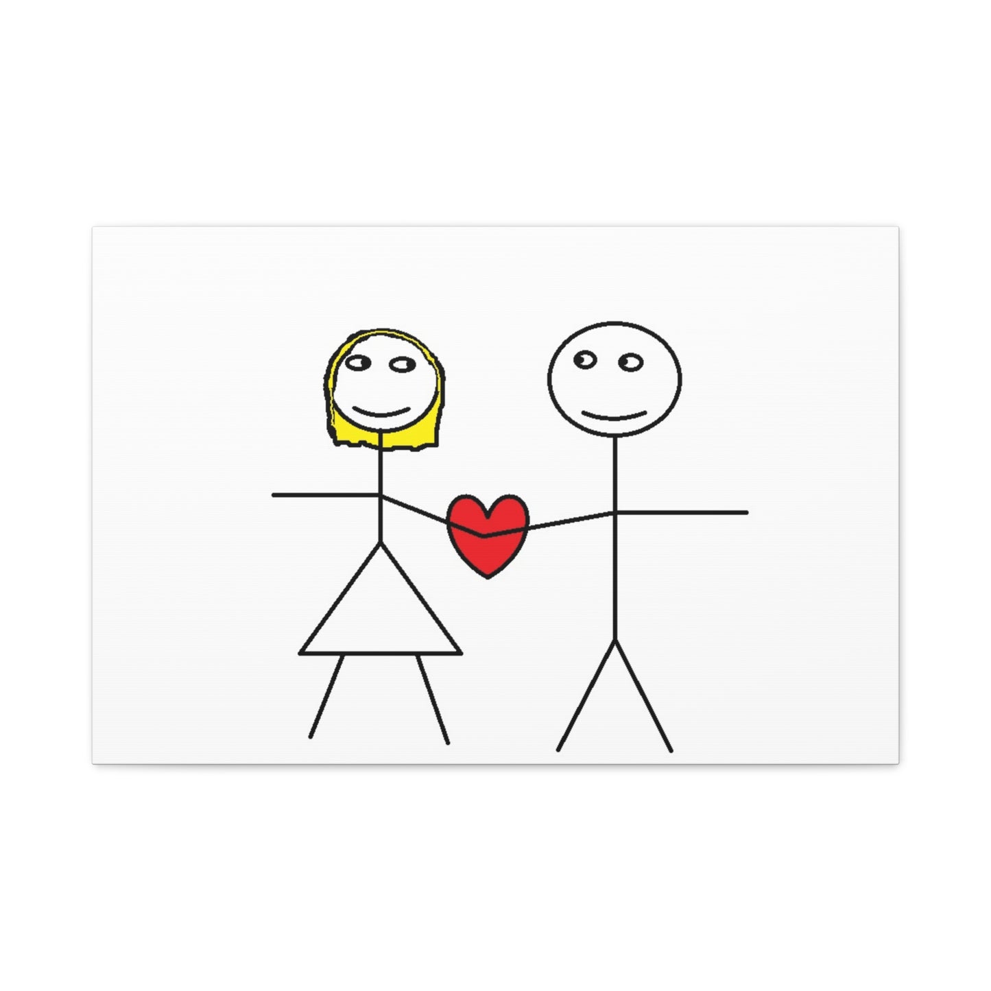 Canvas Print - Stickman Couple 'Bad Couple'