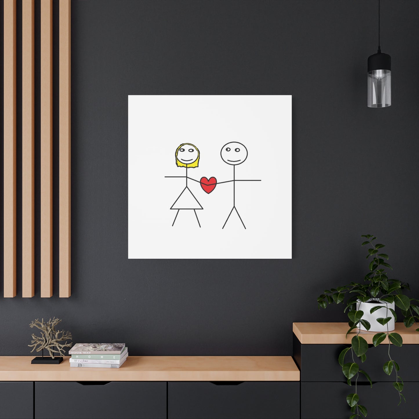 Canvas Print - Stickman Couple 'Bad Couple'