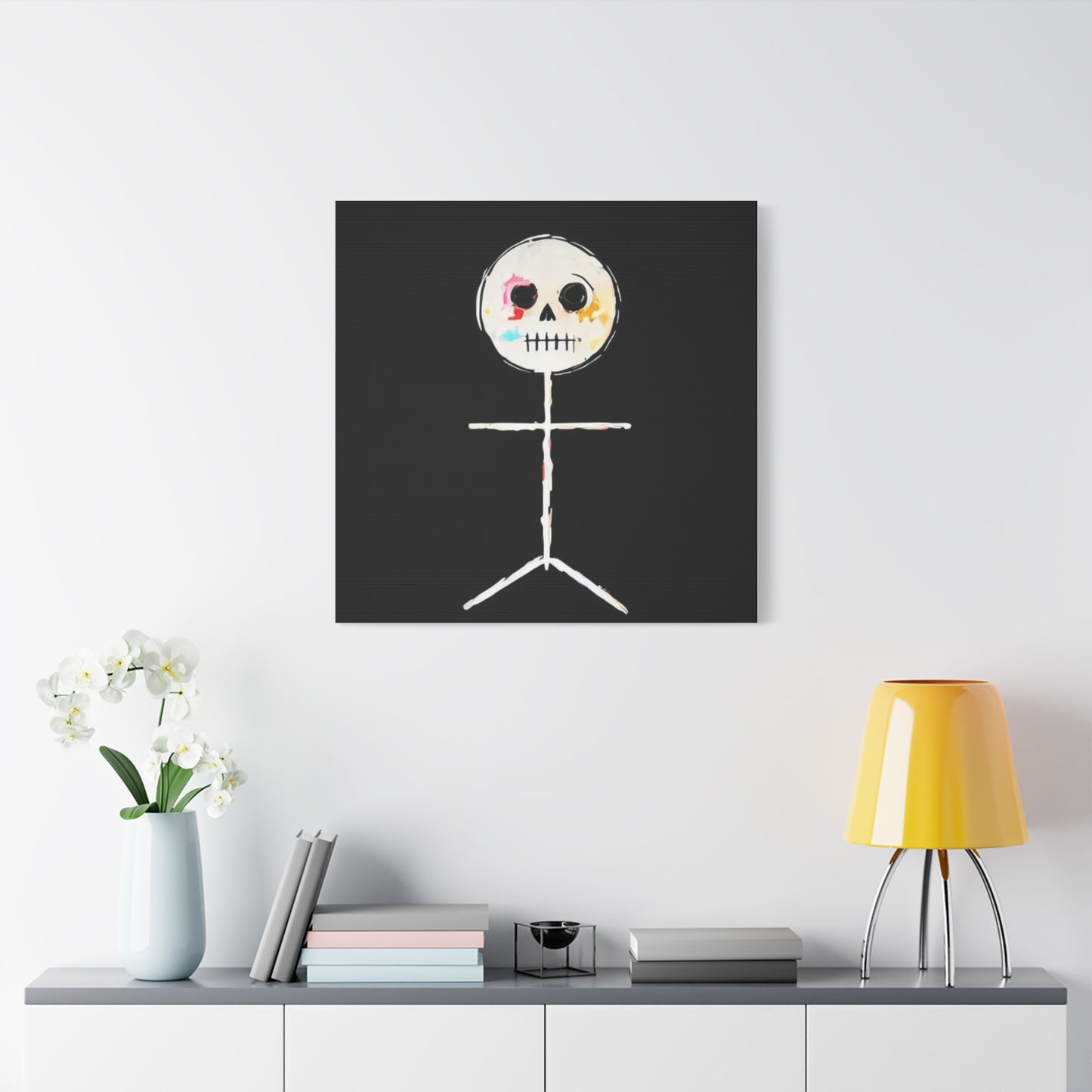 Canvas Print - Spooky Skeleton Stickman