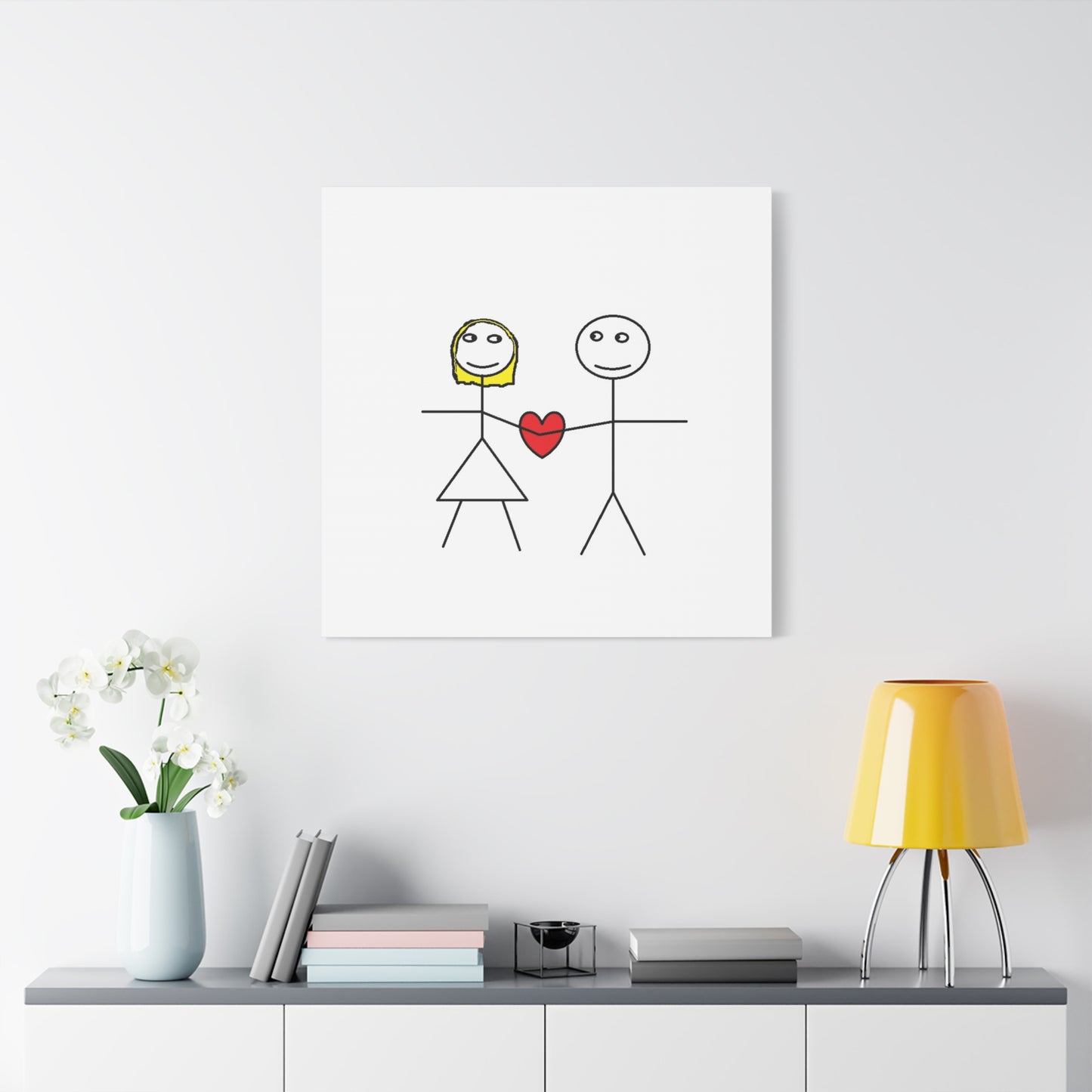 Canvas Print - Stickman Couple 'Bad Couple'