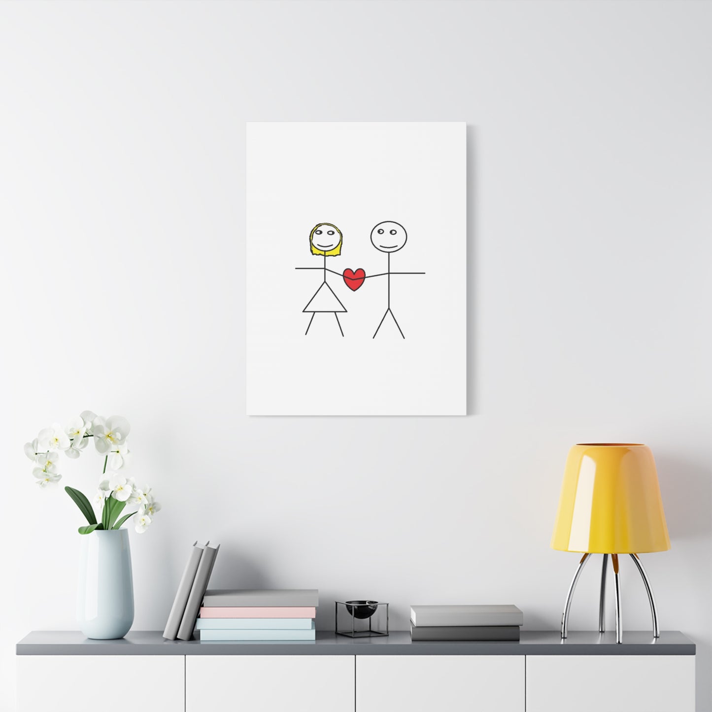 Canvas Print - Stickman Couple 'Bad Couple'