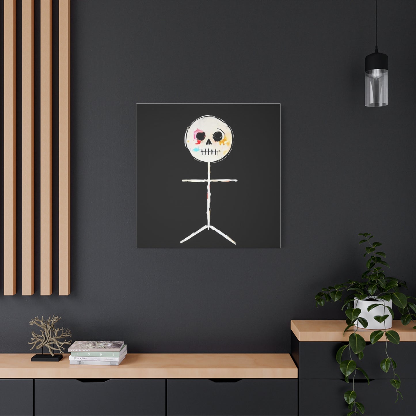 Canvas Print - Spooky Skeleton Stickman