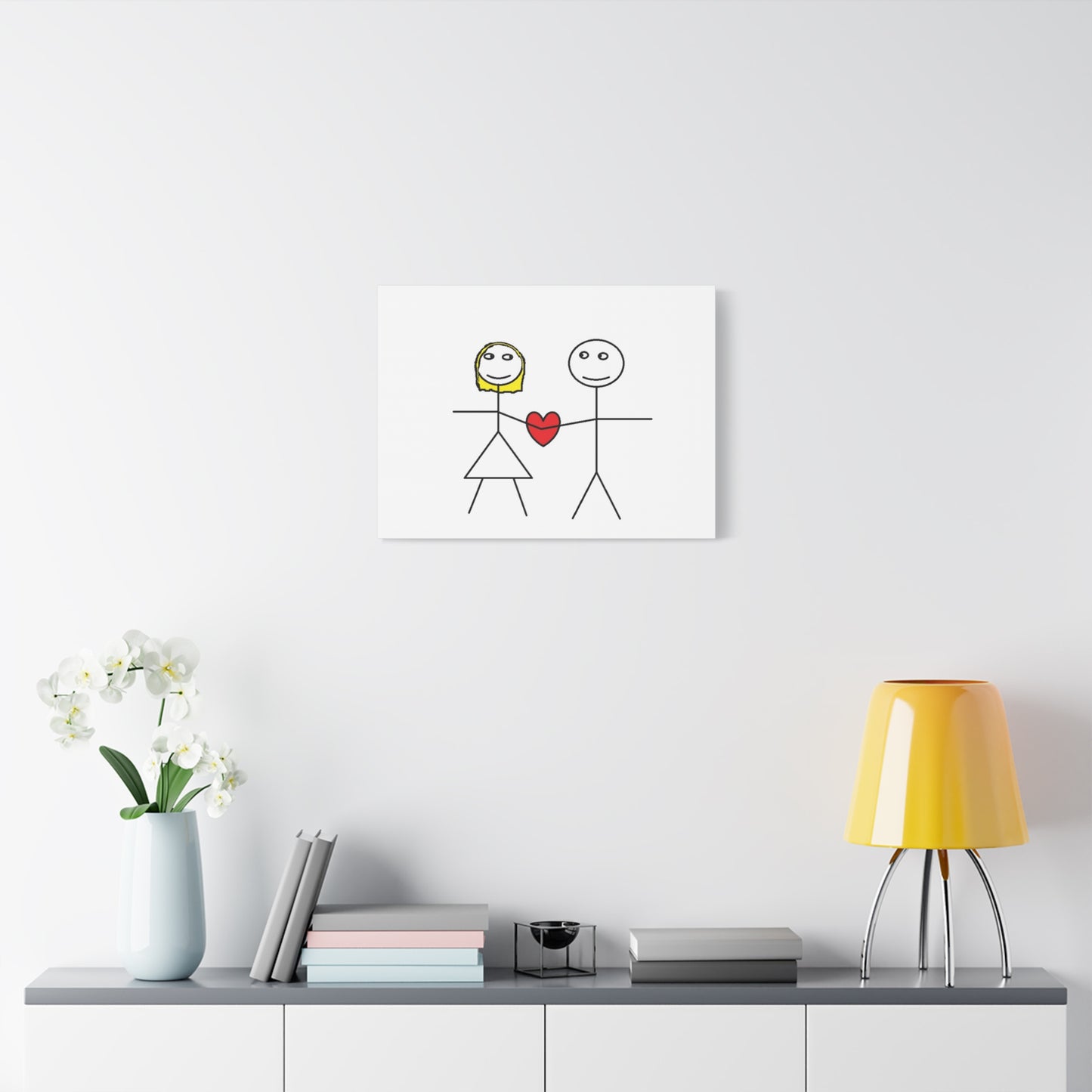 Canvas Print - Stickman Couple 'Bad Couple'