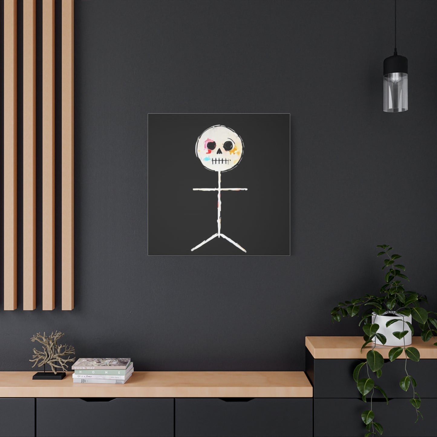 Canvas Print - Spooky Skeleton Stickman