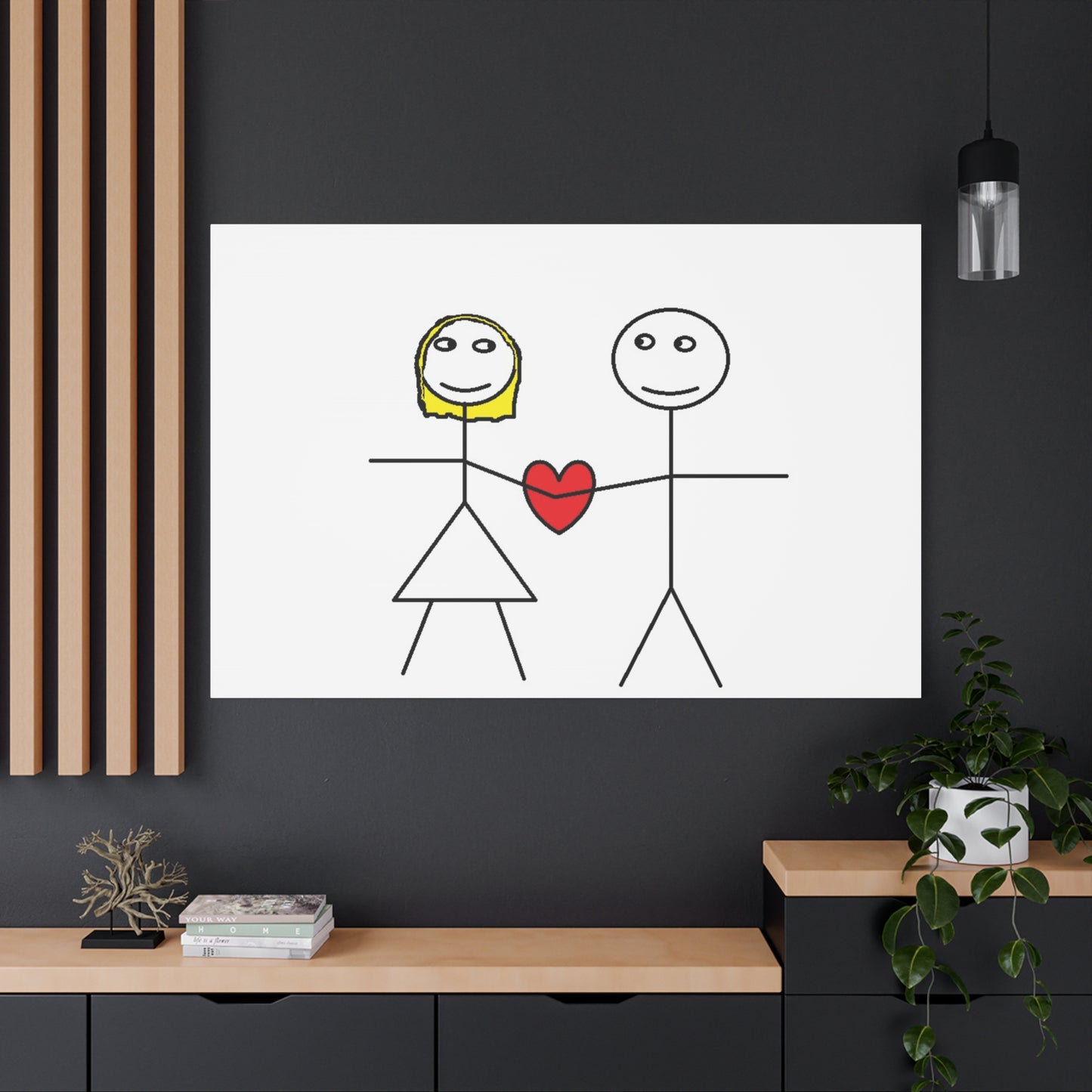 Canvas Print - Stickman Couple 'Bad Couple'