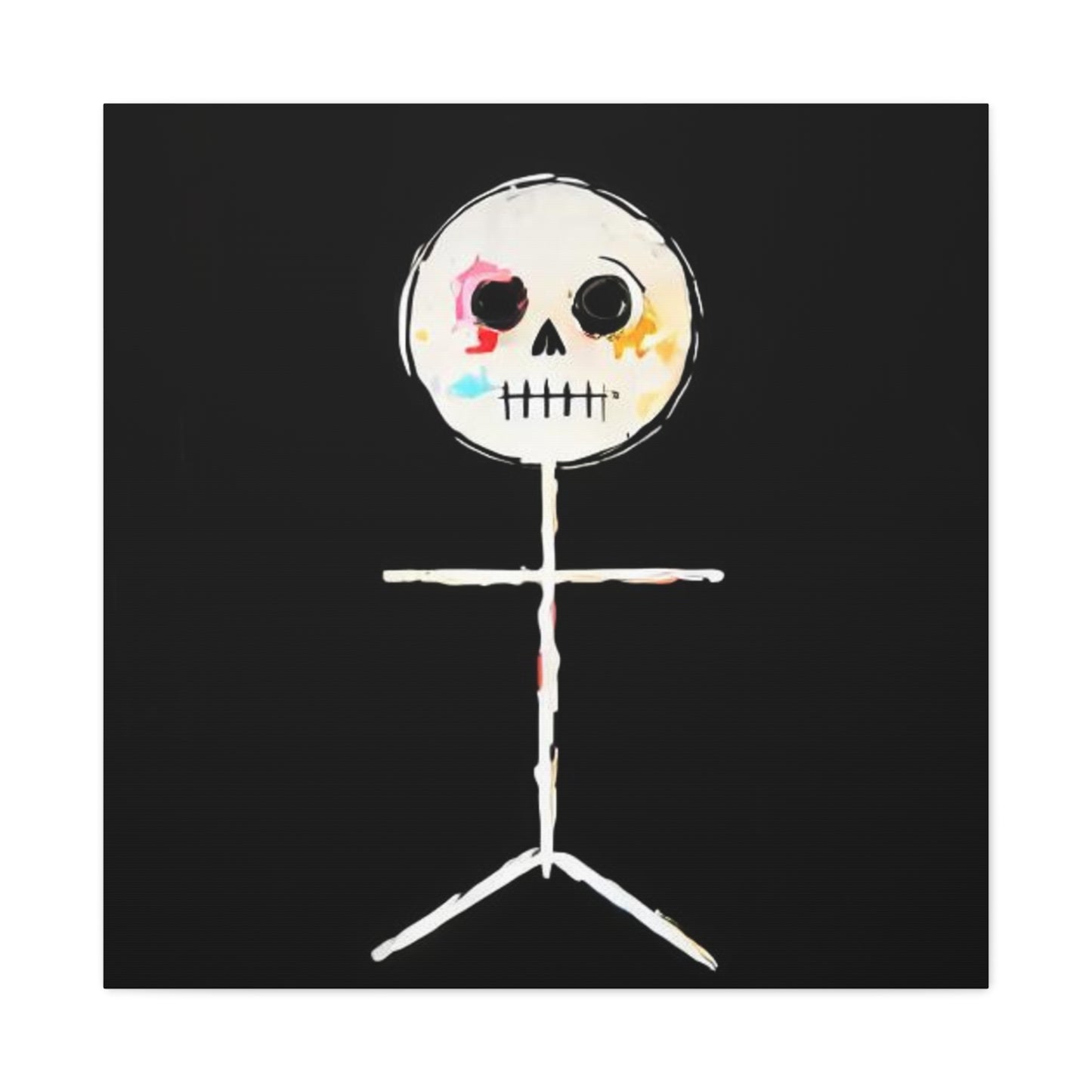 Canvas Print - Spooky Skeleton Stickman