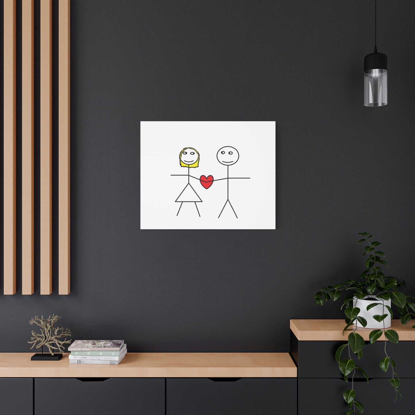 Canvas Print - Stickman Couple 'Bad Couple'