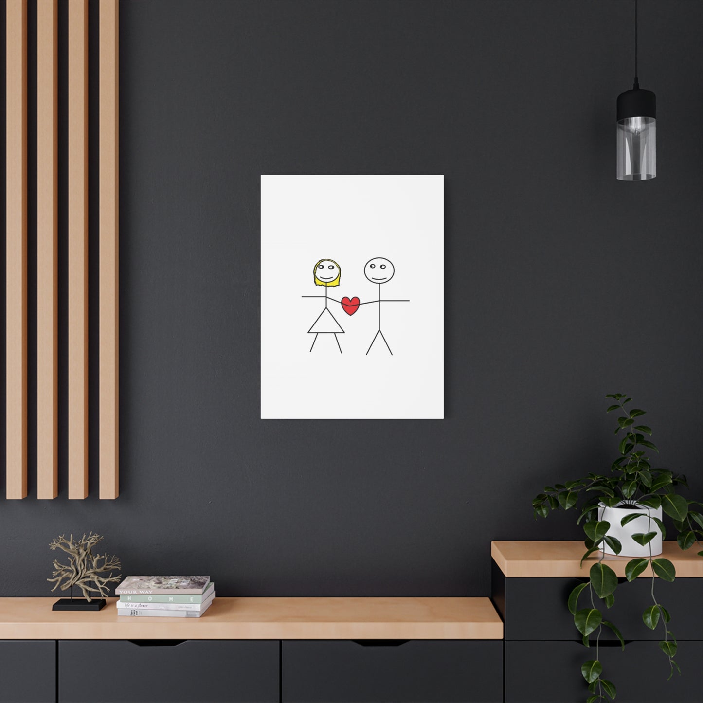 Canvas Print - Stickman Couple 'Bad Couple'