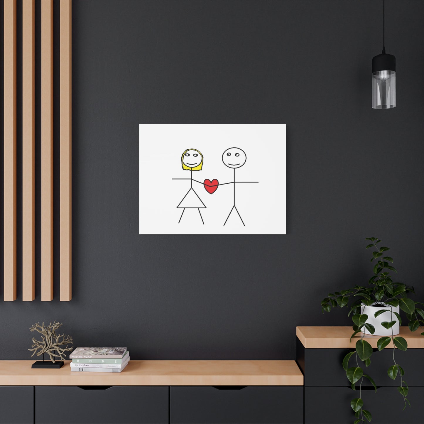 Canvas Print - Stickman Couple 'Bad Couple'