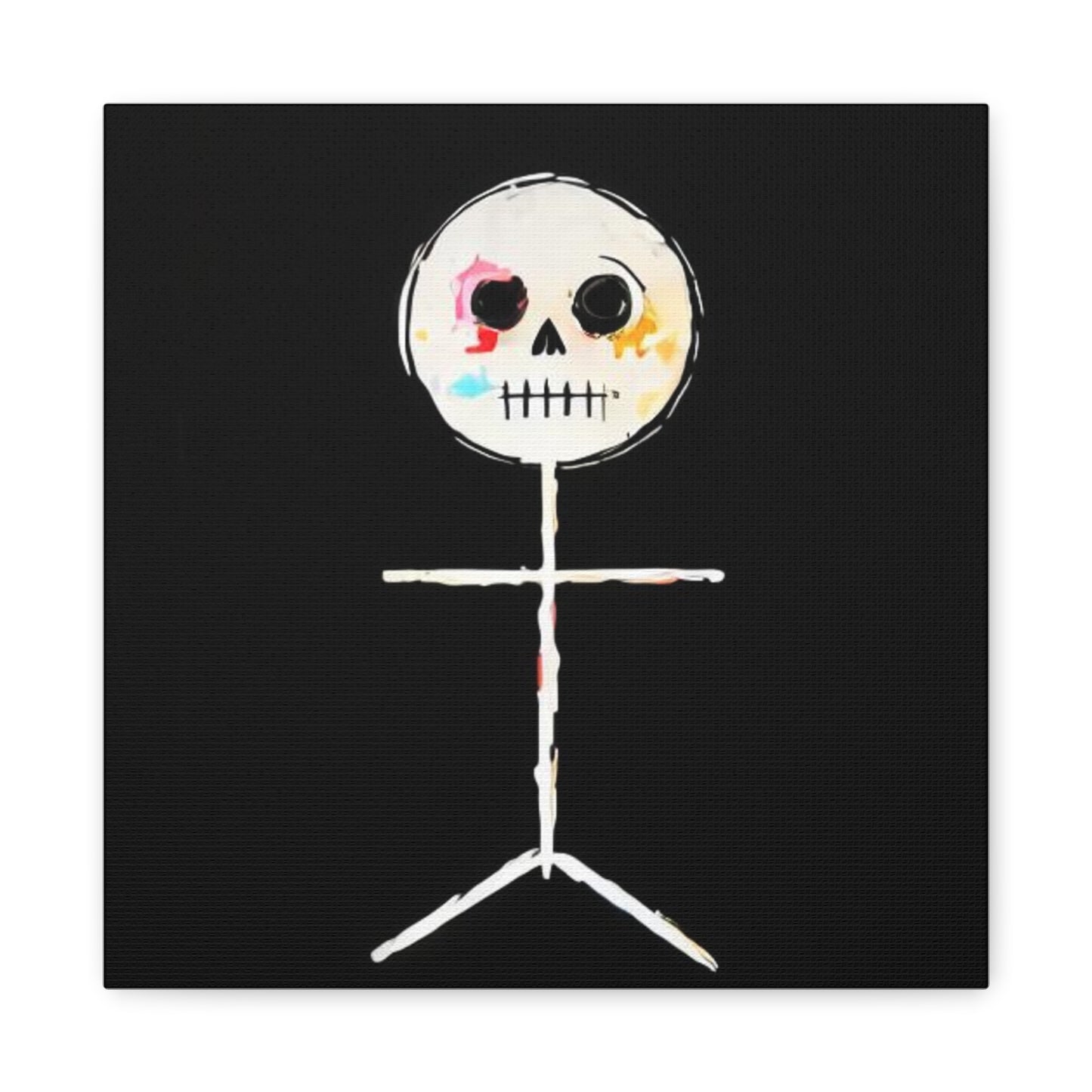 Canvas Print - Spooky Skeleton Stickman