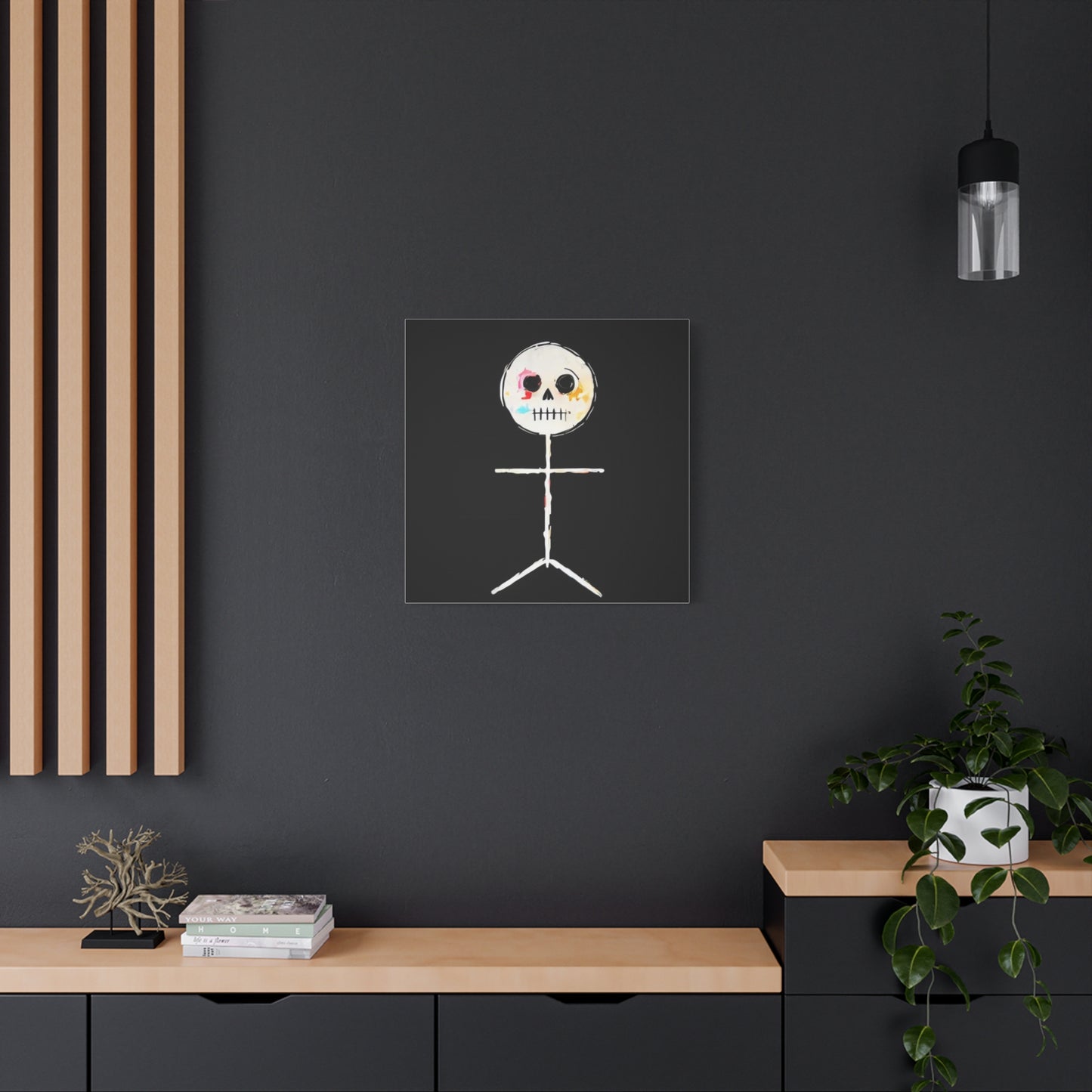 Canvas Print - Spooky Skeleton Stickman